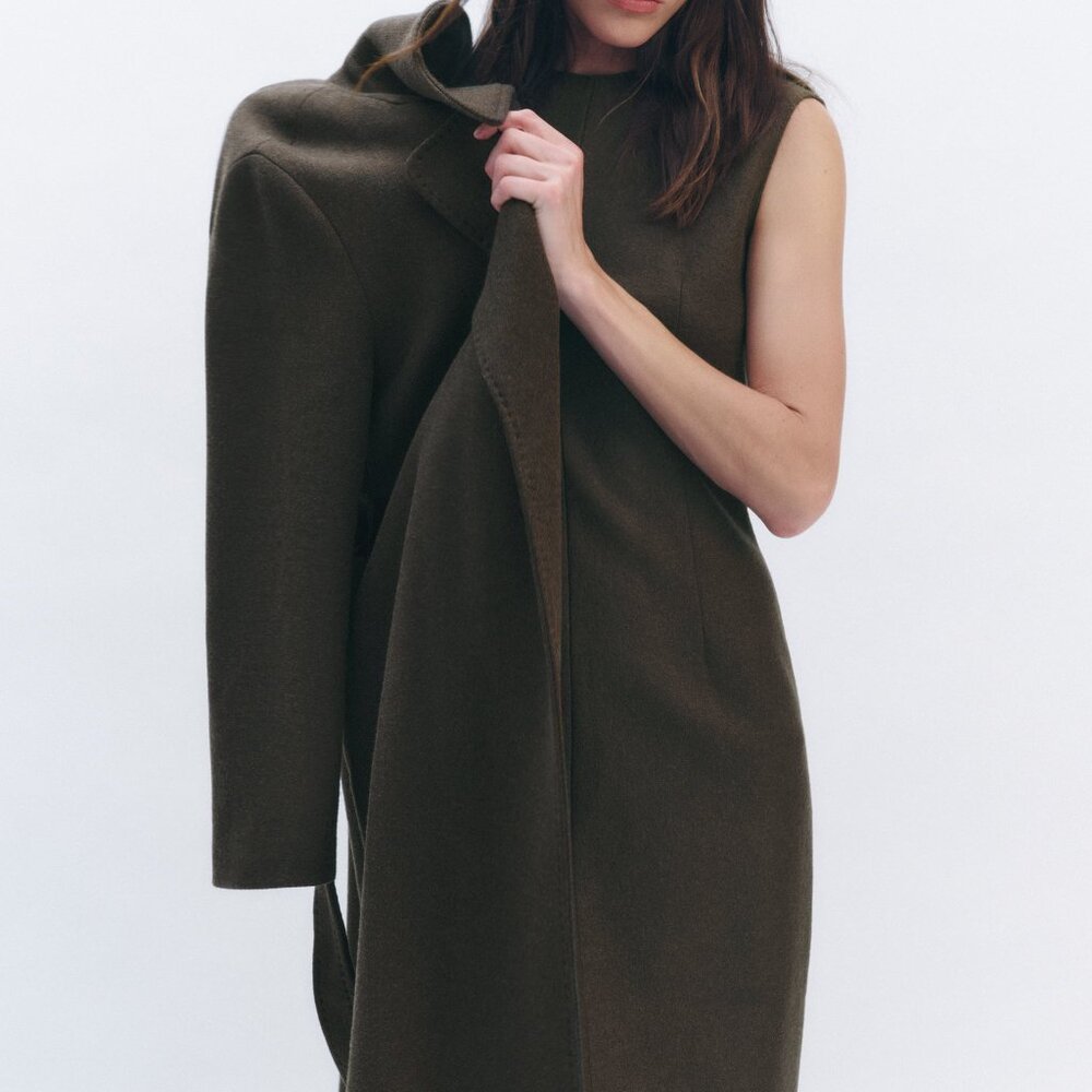 NWT ZARA 100% WOOL DRESS ZW COLLECTION Sz-S/L $109 - Picture 3 of 10